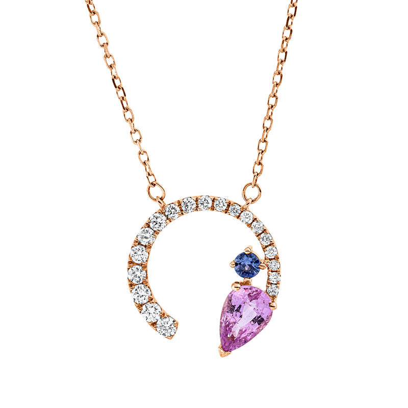 Farbstein Classic Collier Rotgold 18kt 0,18ct