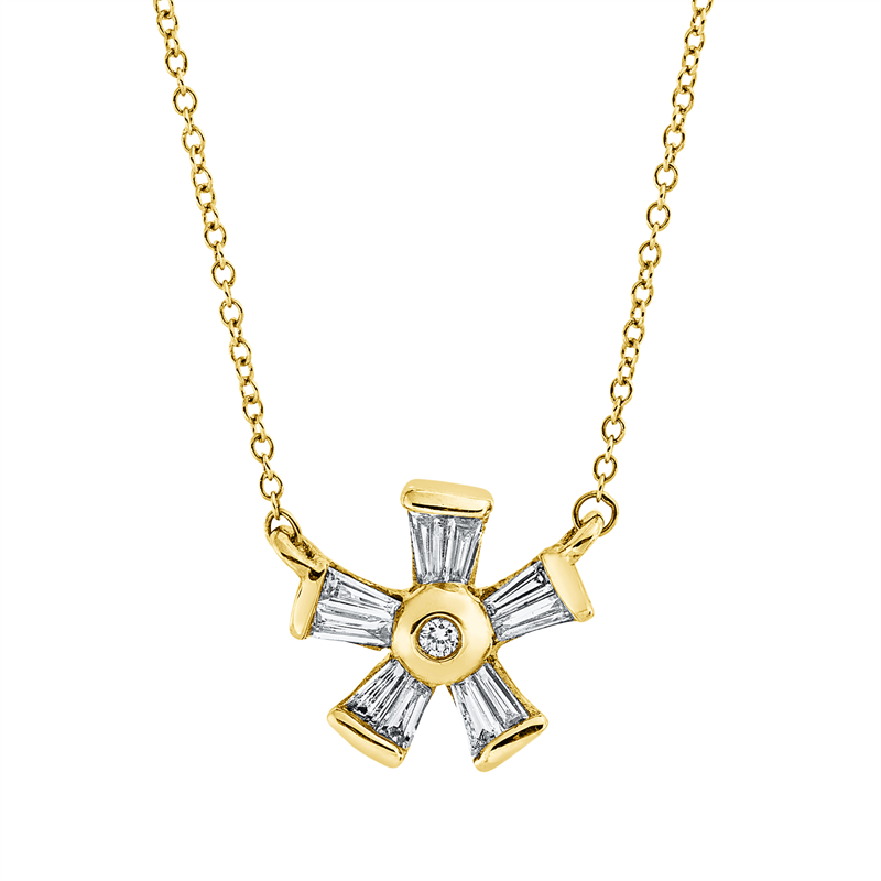 Baguette Collier Gelbgold 18kt 0,23ct