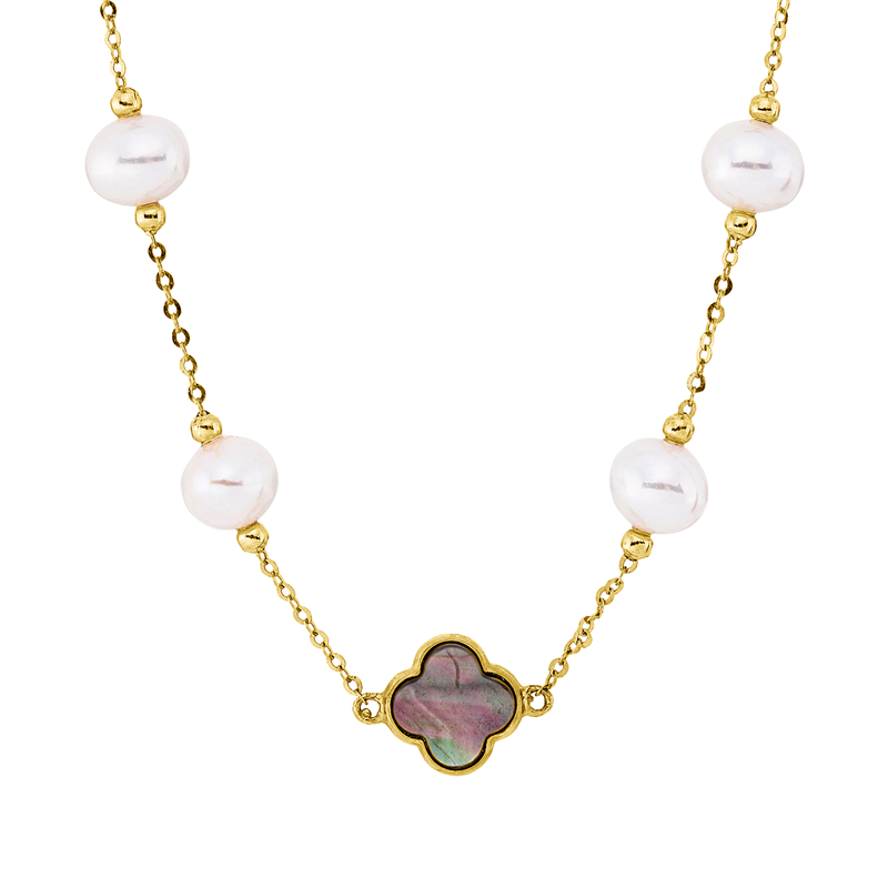 Perle Collier Gelbgold 18kt