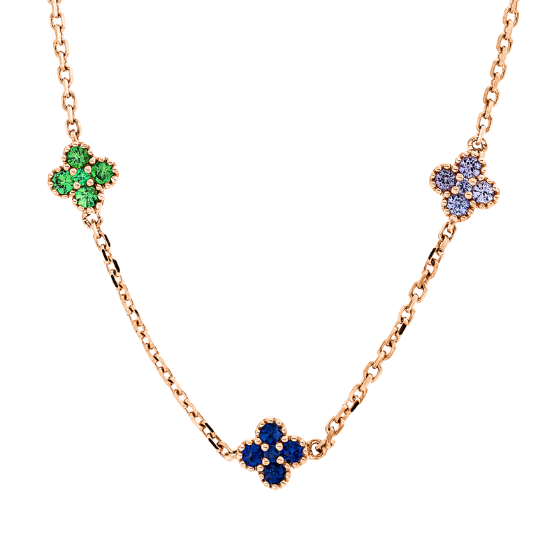 Rainbow & Multicolor Collier Rotgold 18kt