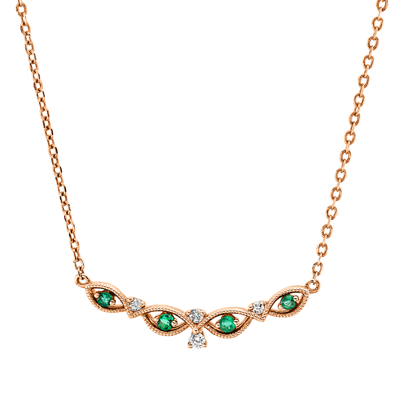Farbstein Classic Collier Rotgold 18kt 0,05ct