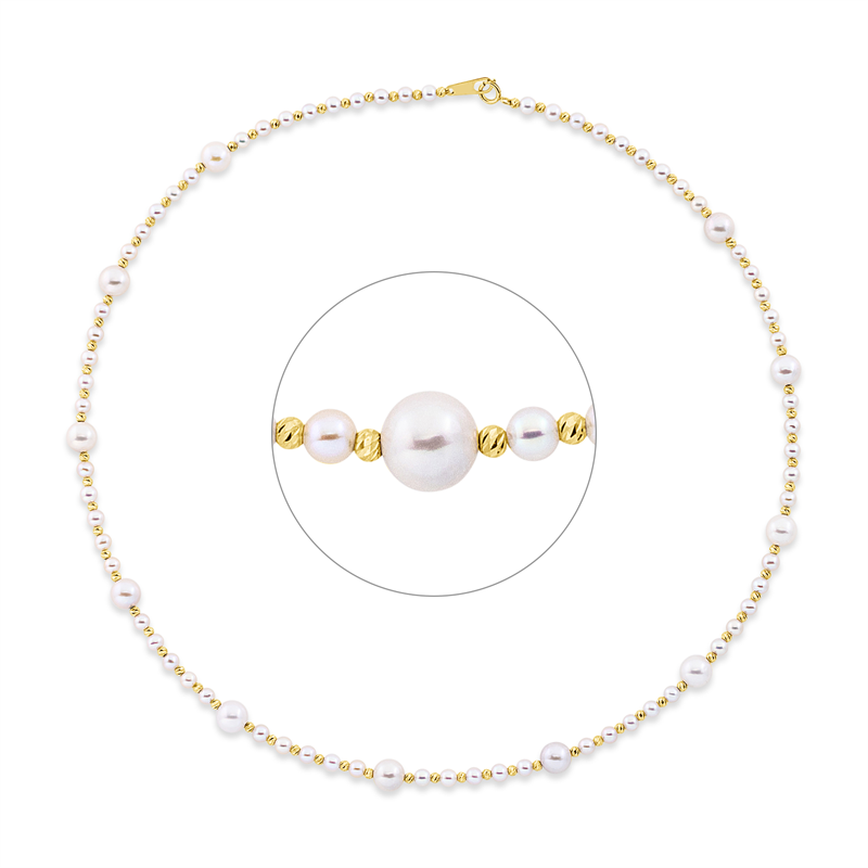 Perle Collier Gelbgold 18kt