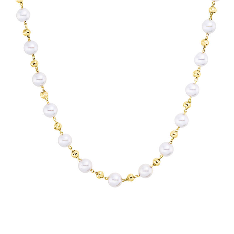 Perle Collier Gelbgold 18kt