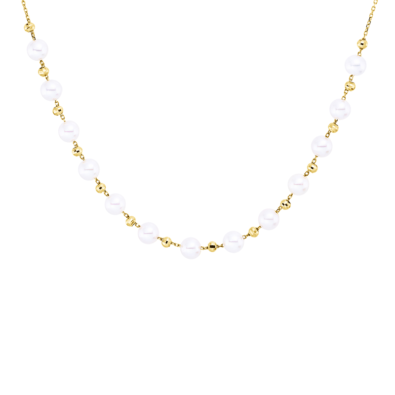 Perle Collier Gelbgold 18kt