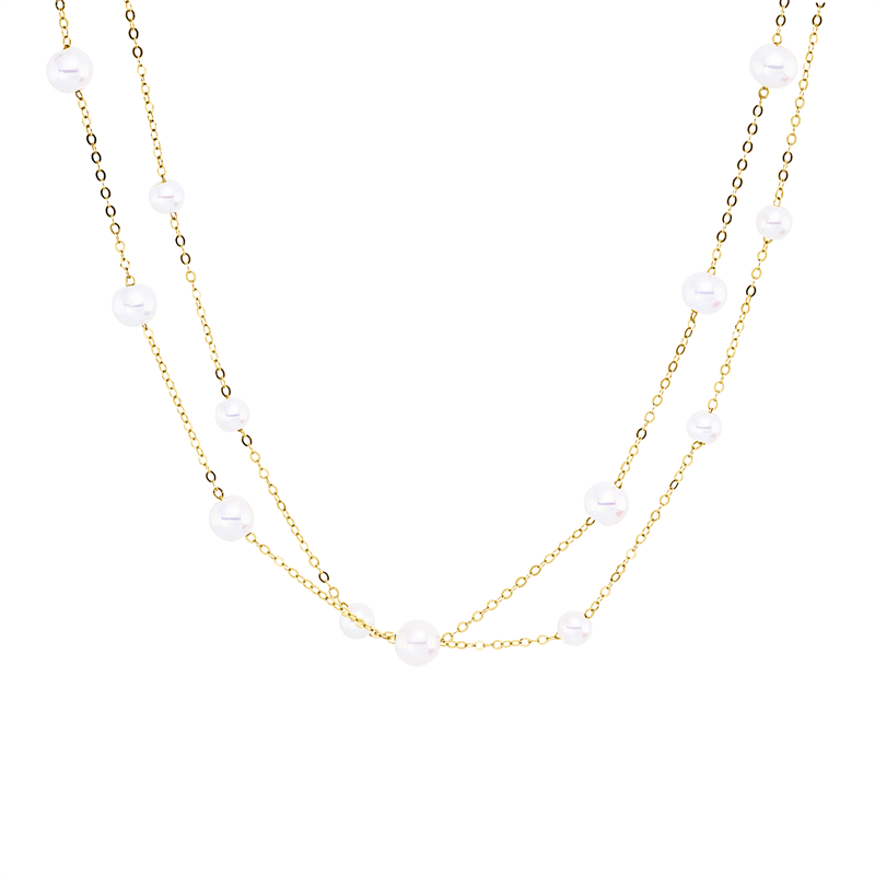 Perle Collier Gelbgold 18kt
