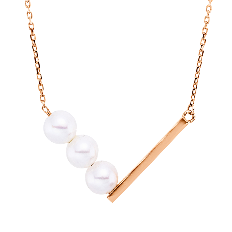 Perle Collier Rotgold 18kt