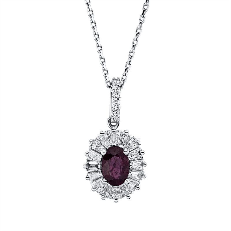 Farbstein Classic Collier Weißgold 18kt 0,5ct