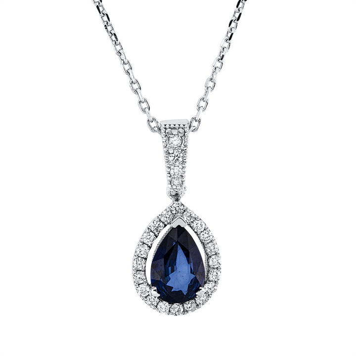Farbstein Classic Collier Weißgold 18kt Ref-4O760