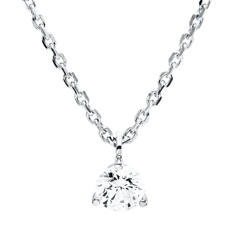 Solitaire Collier Weißgold 18kt 0,5ct