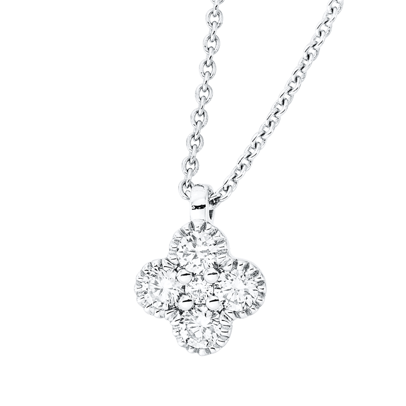 Illusion Classic Collier Weißgold 18kt 0,18ct