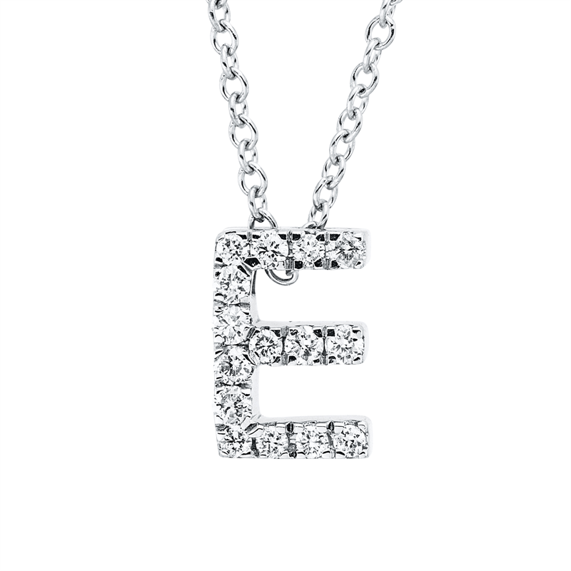 Buchstabe Collier Weißgold 18kt 0,11ct