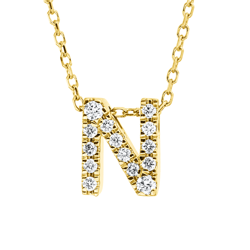 Buchstabe Collier Gelbgold 18kt 0,1ct