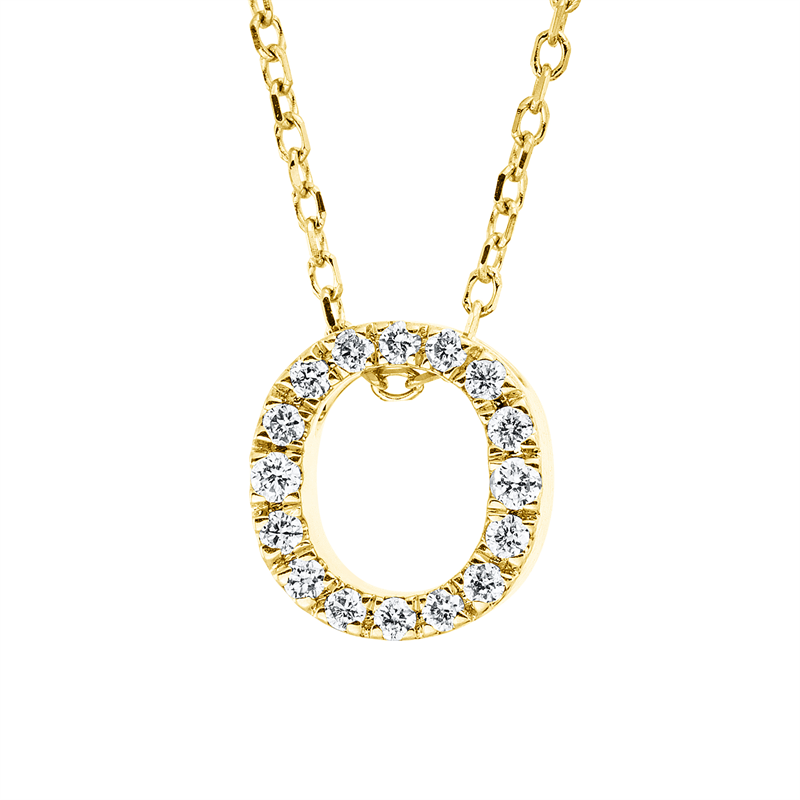 Buchstabe Collier Gelbgold 18kt 0,09ct