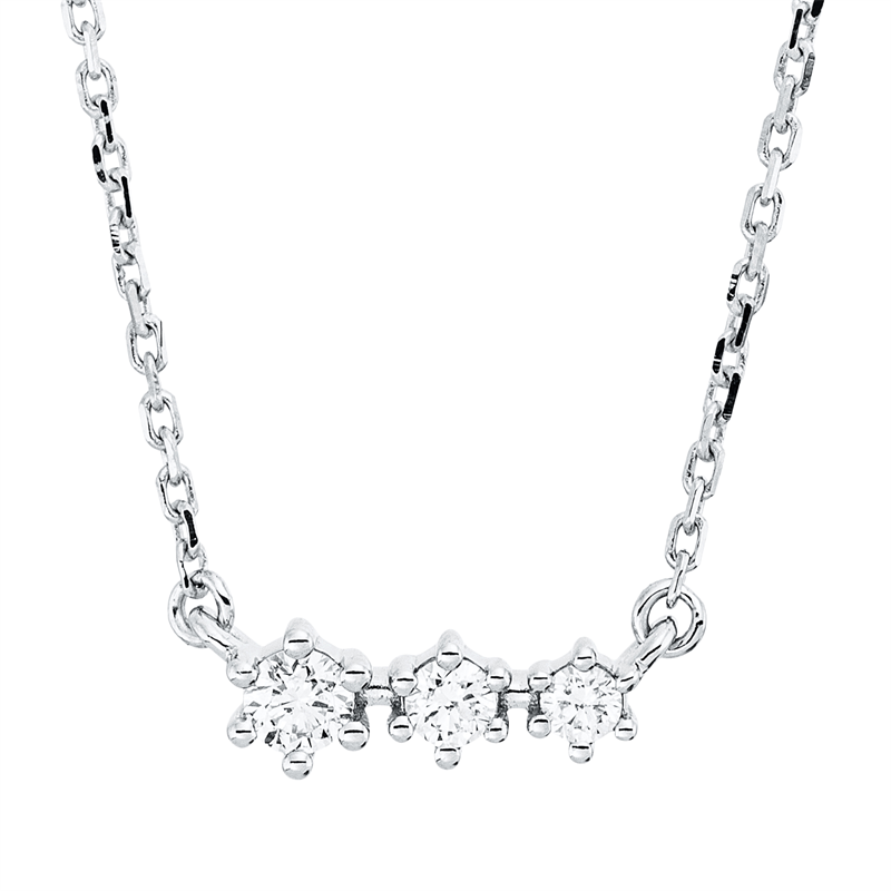 Modern Woman Collier Weißgold 18kt 0,1ct