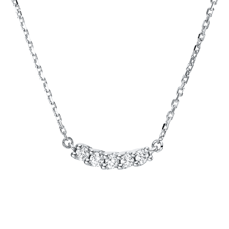Modern Woman Collier Weißgold 18kt 0,1ct