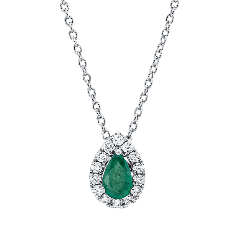 Farbstein Classic Collier Weißgold 18kt 0,1ct