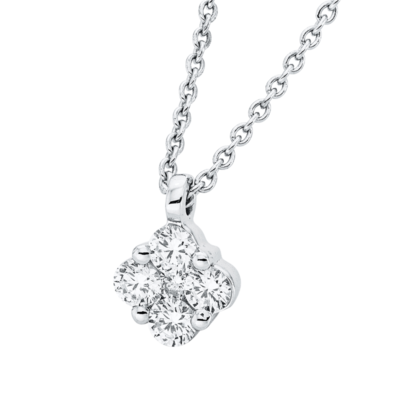 Modern Woman Collier Weißgold 18kt 0,18ct