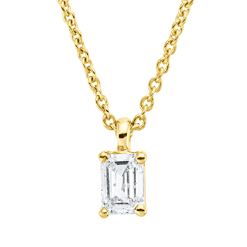 Solitaire Collier Weißgold 18kt 0,19ct