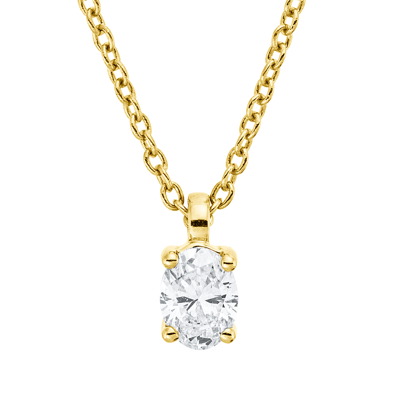 Solitaire Collier Weißgold 18kt 0,19ct