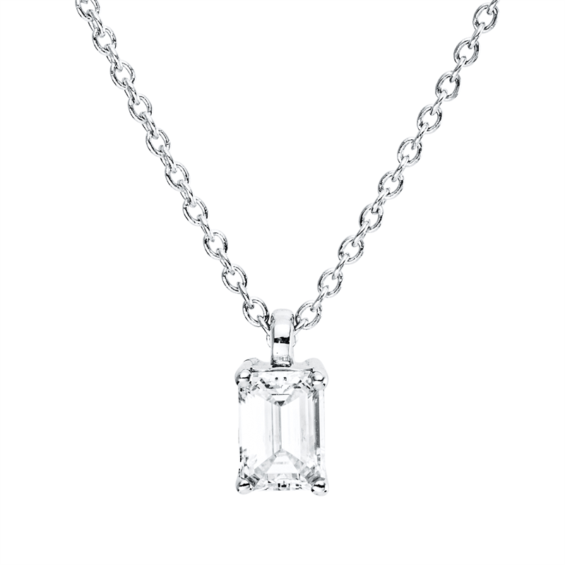 Solitaire Collier Weißgold 18kt 0,3ct