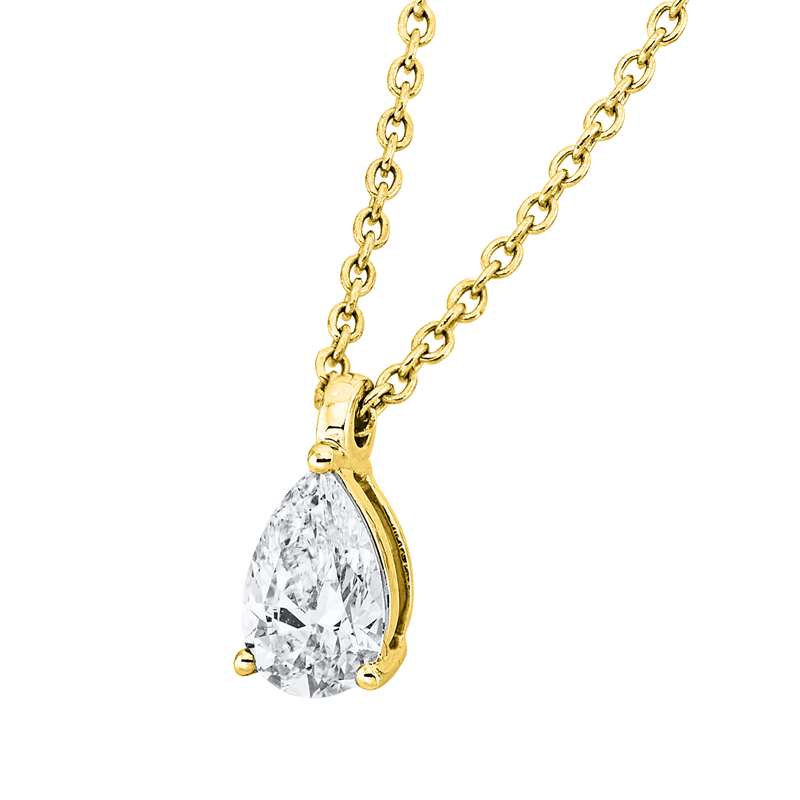 Solitaire Collier Gelbgold 18kt 0,3ct