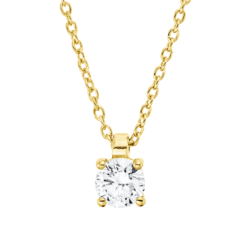Solitaire Collier Weißgold 18kt 0,25ct