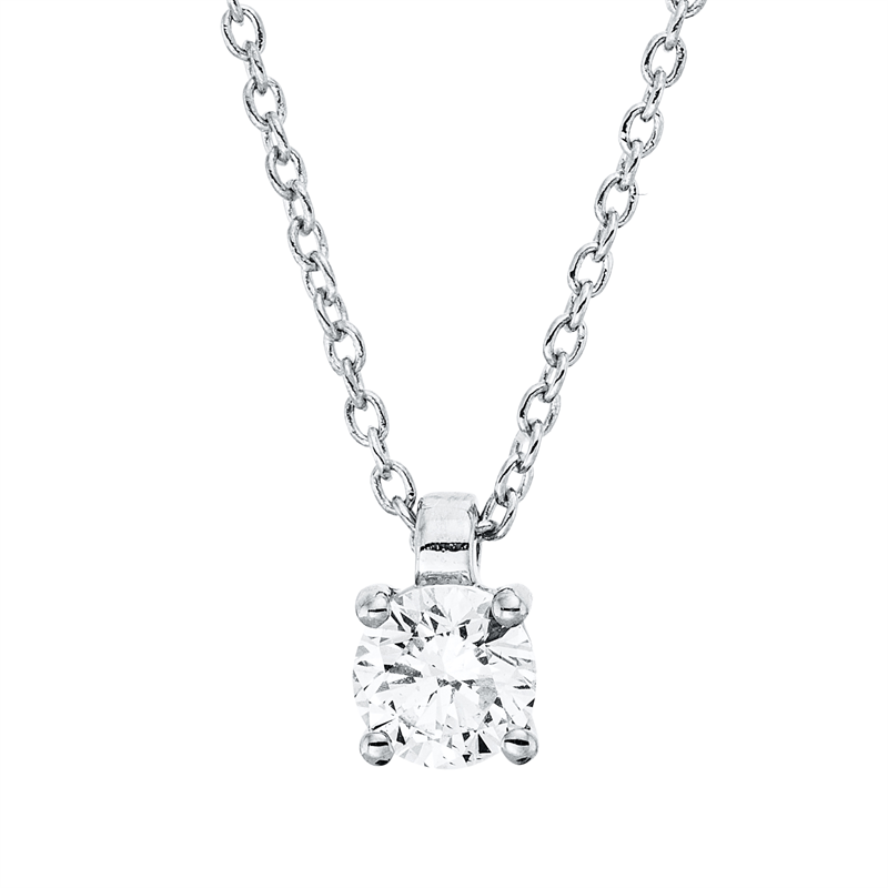 Solitaire Collier Weißgold 18kt 0,25ct