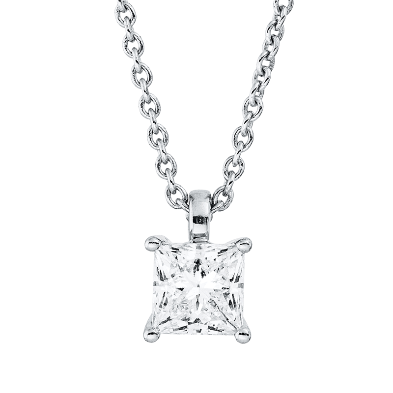 Solitaire Collier Weißgold 18kt 0,33ct