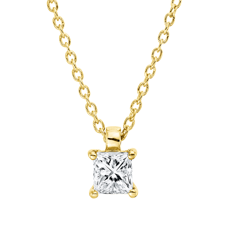 Solitaire Collier Weißgold 18kt 0,25ct