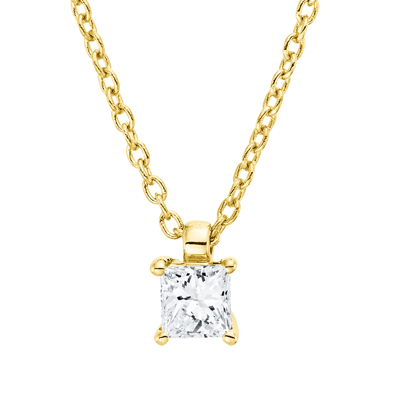 Solitaire Collier Weißgold 18kt 0,16ct