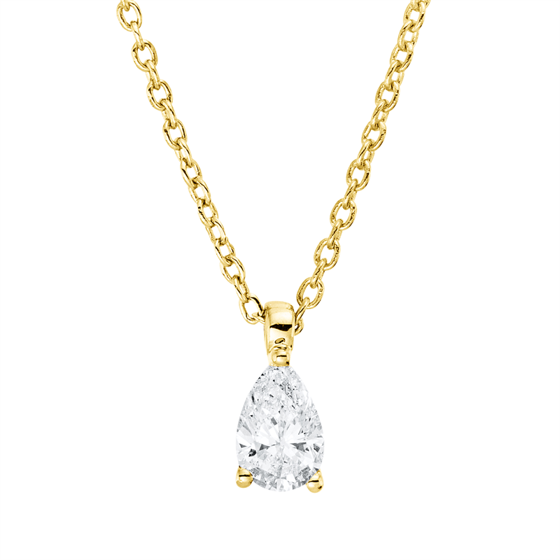 Solitaire Collier Weißgold 18kt 0,2ct