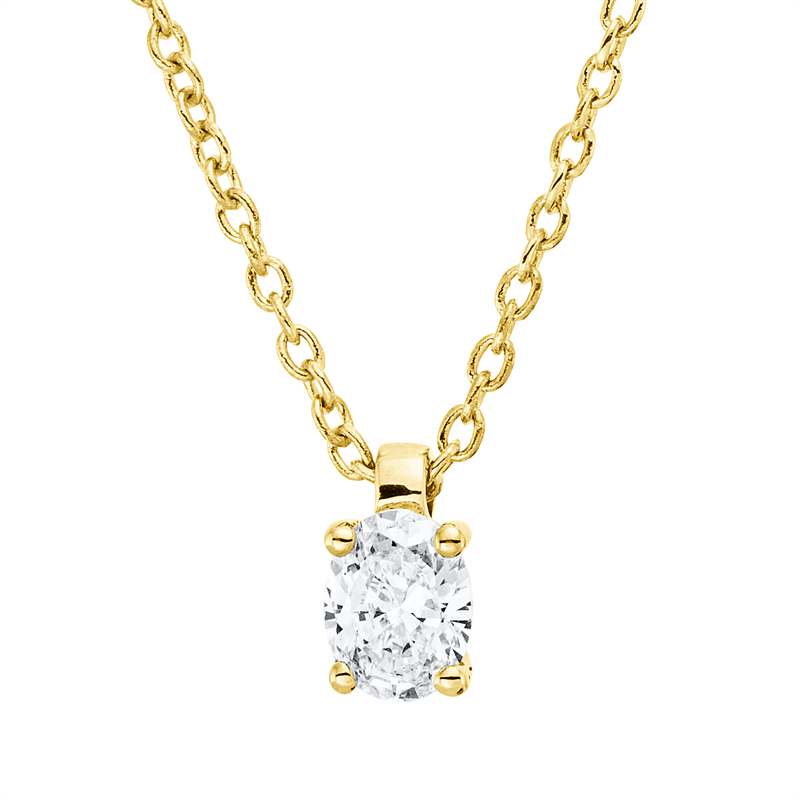 Solitaire Collier Weißgold 18kt 0,17ct