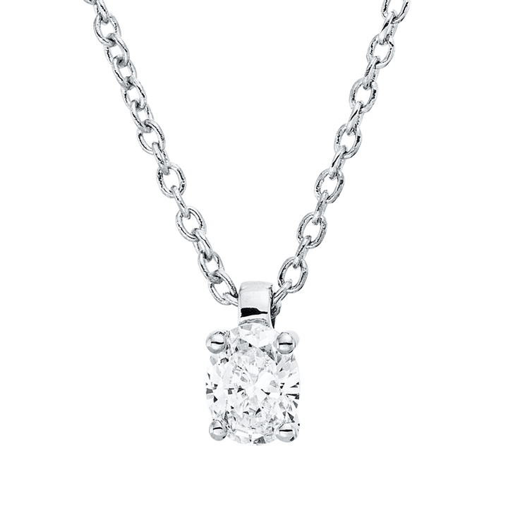 Solitaire Collier Weißgold 18kt Ref-4P116