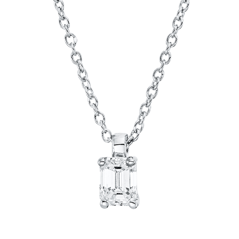 Solitaire Collier Weißgold 18kt 0,27ct