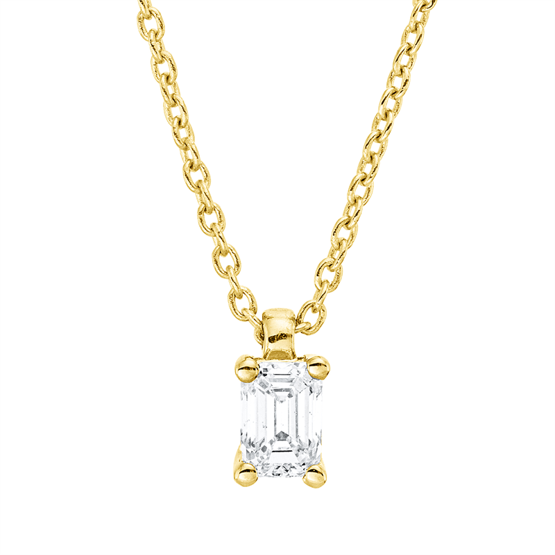 Solitaire Collier Weißgold 18kt 0,2ct
