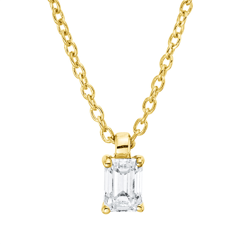 Solitaire Collier Weißgold 18kt 0,16ct