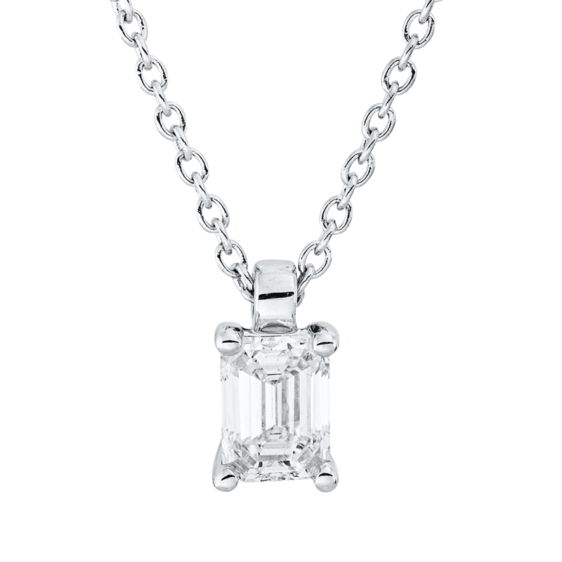 Solitaire Collier Weißgold 18kt 0,31ct