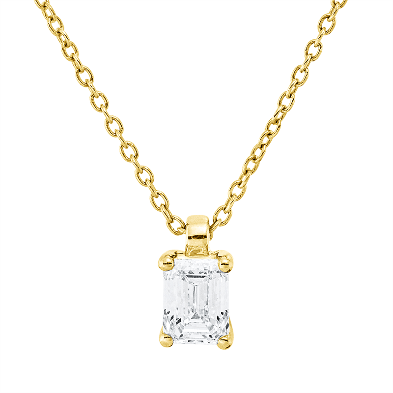Solitaire Collier Weißgold 18kt 0,4ct