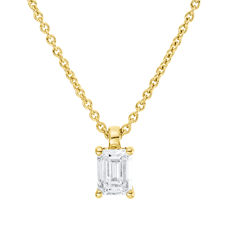 Solitaire Collier Weißgold 18kt 0,5ct