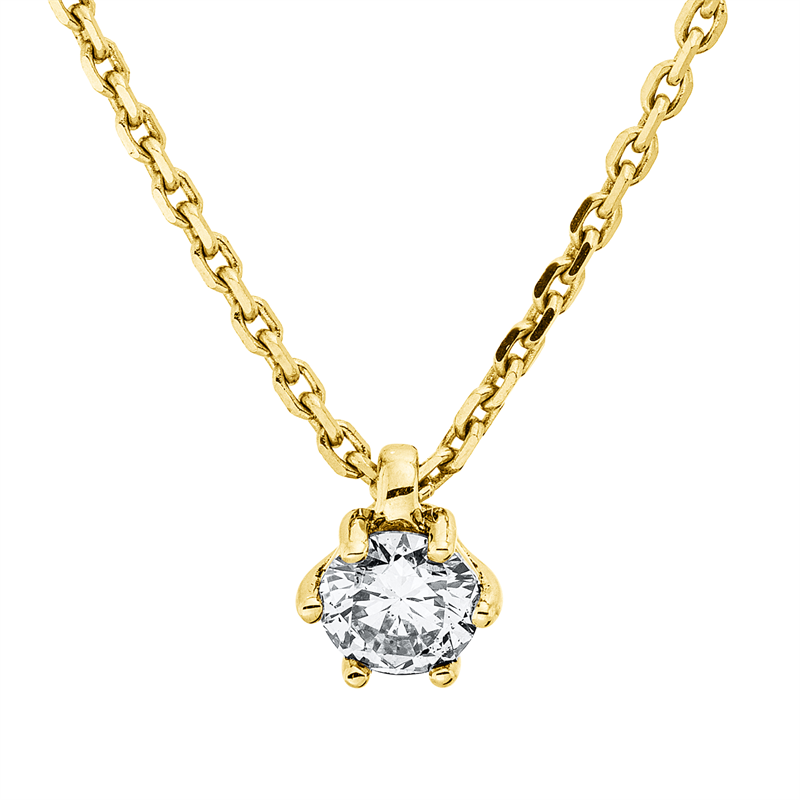 Solitaire Collier Weißgold 18kt 0,25ct