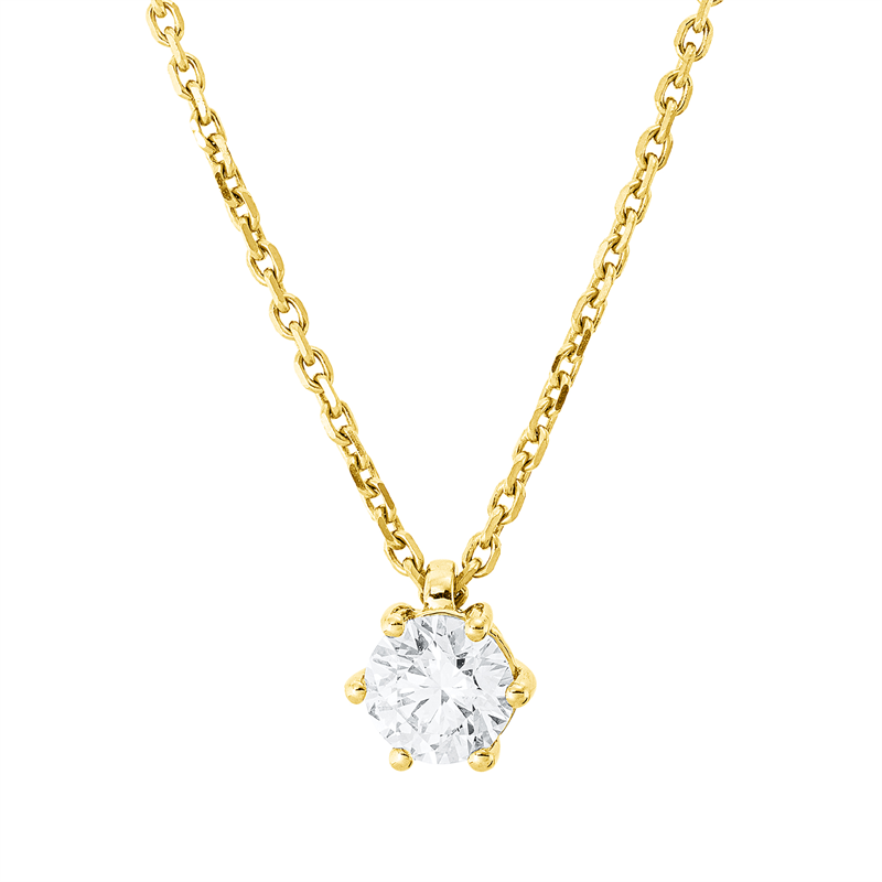 Solitaire Collier Weißgold 18kt 0,71ct