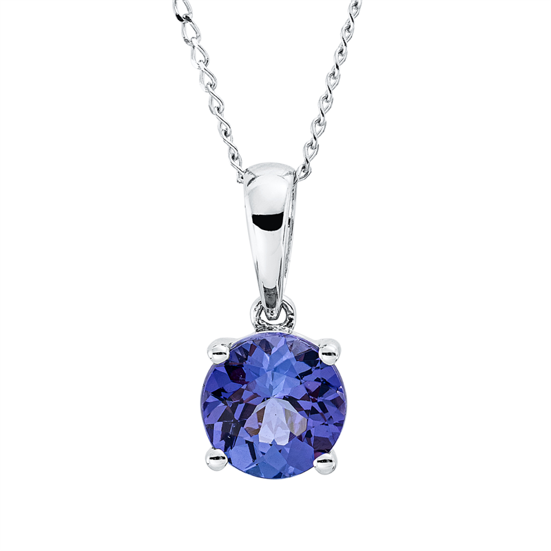 Farbstein Classic Collier Weißgold 14kt