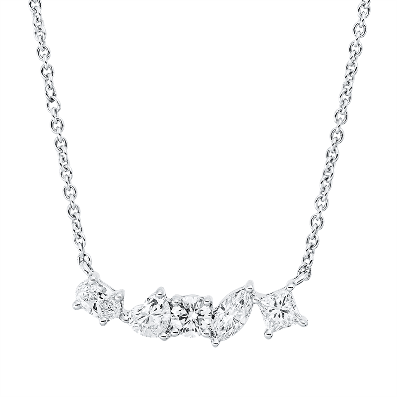 Modern Woman Collier Weißgold 18kt 0,48ct