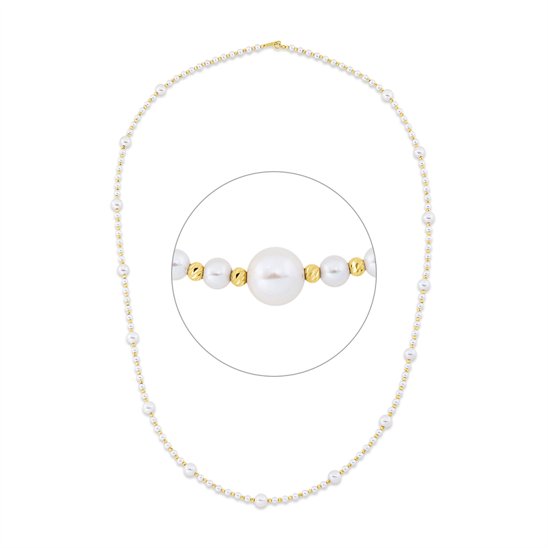 Perle Collier Gelbgold 18kt