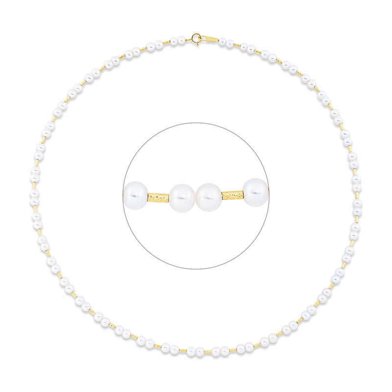 Perle Collier Gelbgold 18kt