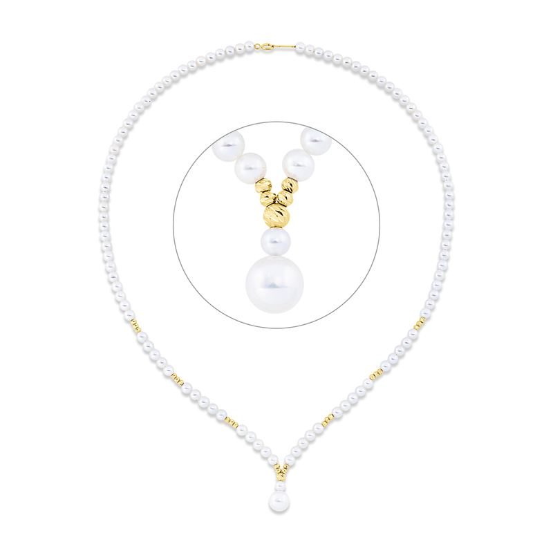 Perle Collier Gelbgold 18kt