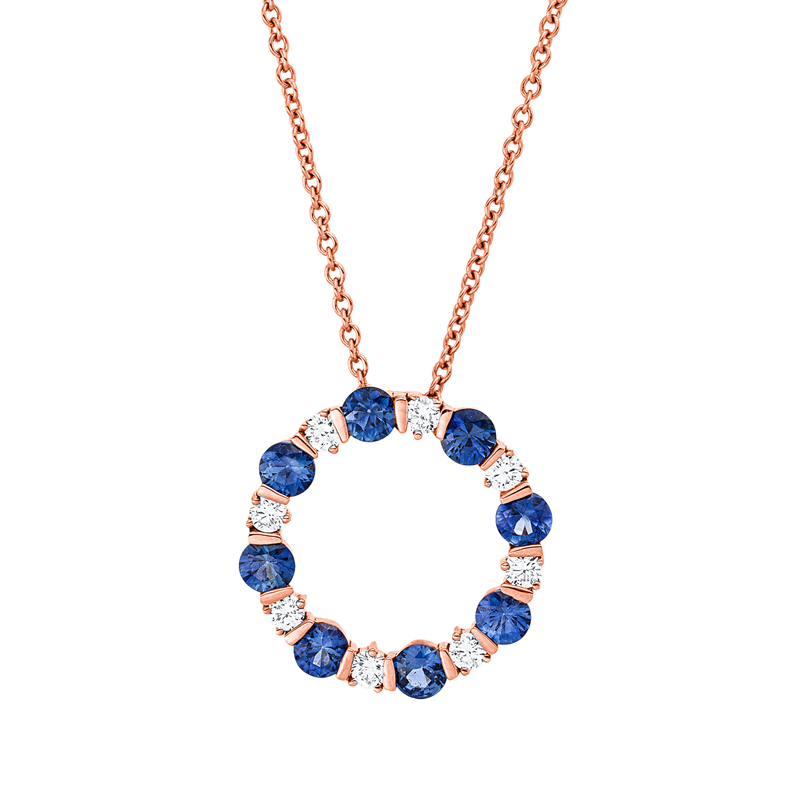 Farbstein Classic Collier Rotgold 18kt 0,26ct
