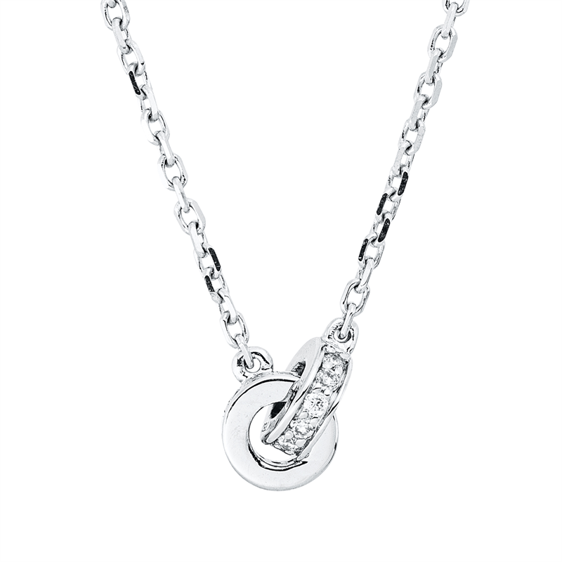 Modern Woman Collier Weißgold 18kt 0,07ct
