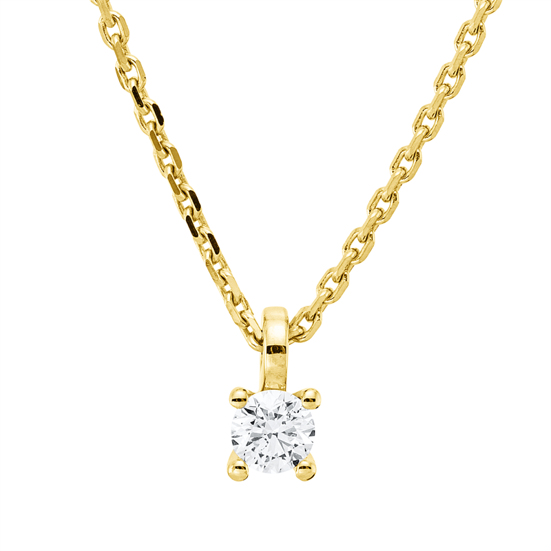 Solitaire Collier Weißgold 18kt 0,15ct