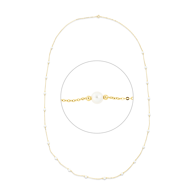 Perle Collier Gelbgold 18kt